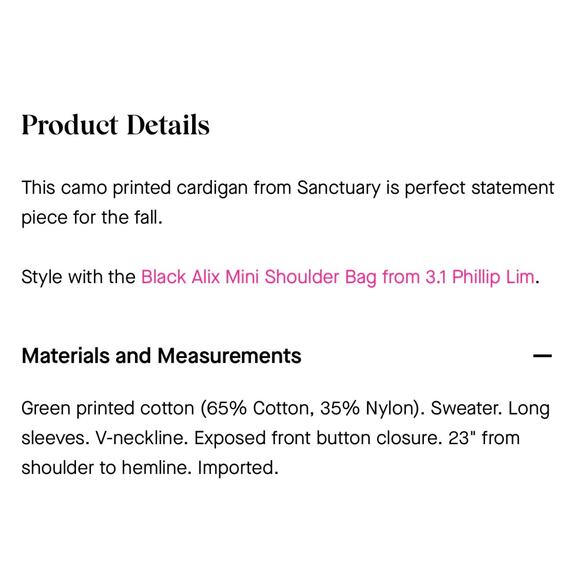 Sanctuary Lets Hang Camouflage Cardigan S - Picture 5 of 9